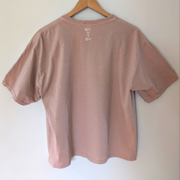 OKAYOK Iridescent Squiggles Dusty Rose Boxy Tee (M) - Picture 4 of 14